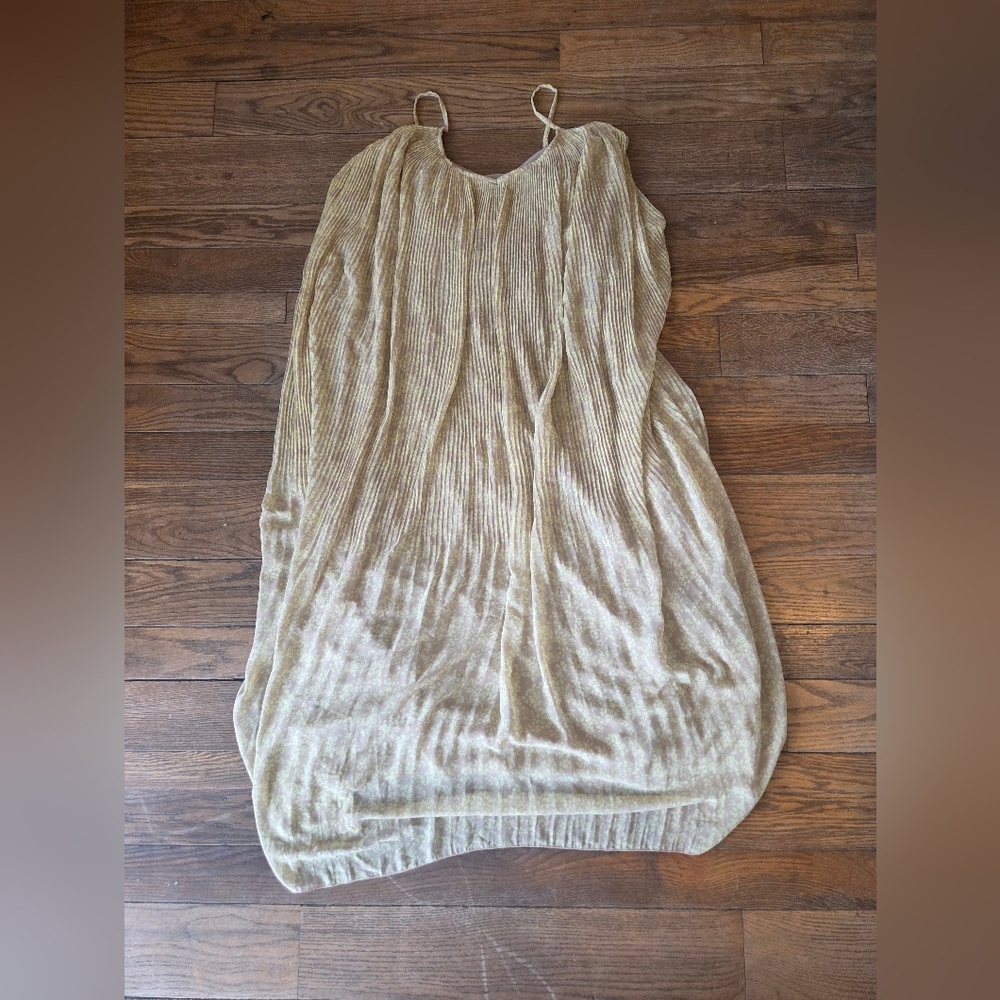 Old Navy Light Yellow-Beige Textured Maxi Dress